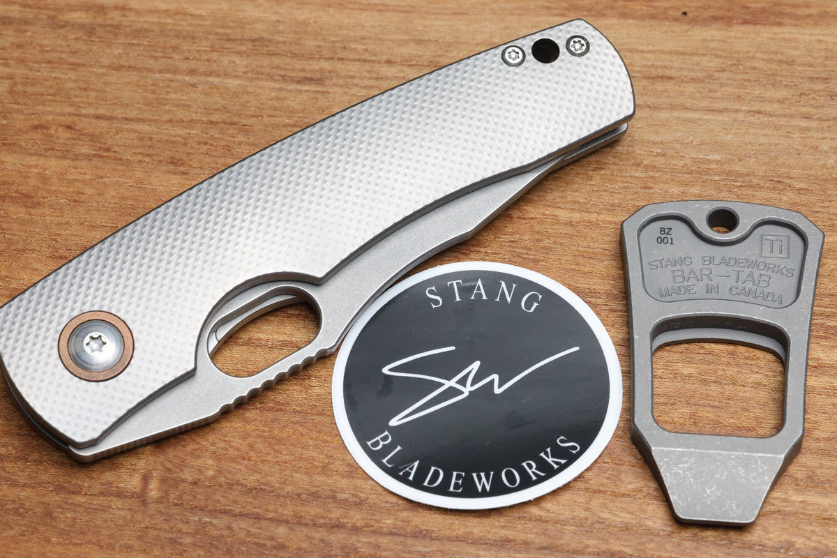 STANG BLADEWORKS BAR TAB FRAG PATTERN TITANIUM