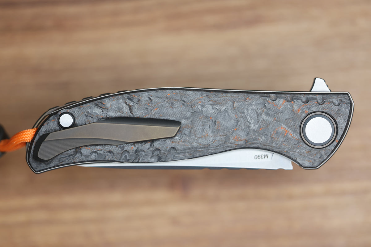 SHIROGOROV F3 - HALLOWEEN SPECIAL EDITION - M390 BLADE - HALLOWEEN TECHNOCARBO HANDLE - MRBS