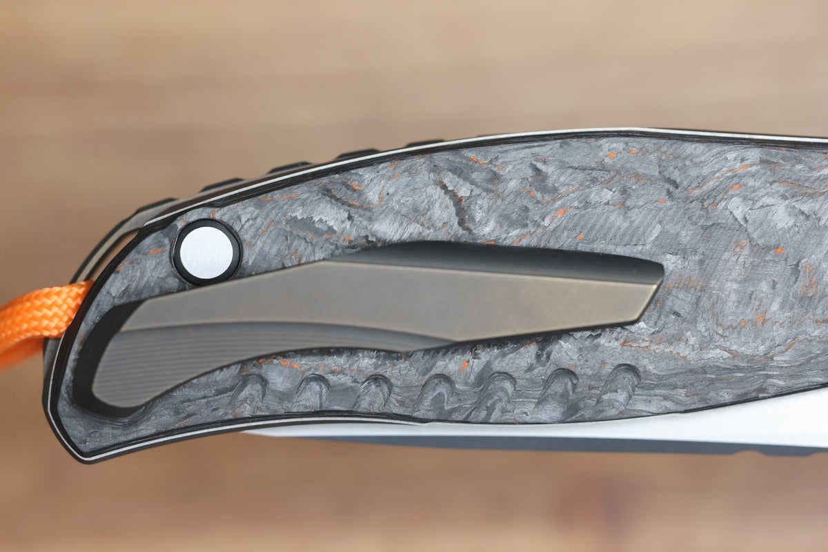 SHIROGOROV F3 - HALLOWEEN SPECIAL EDITION - M390 BLADE - HALLOWEEN TECHNOCARBO HANDLE - MRBS
