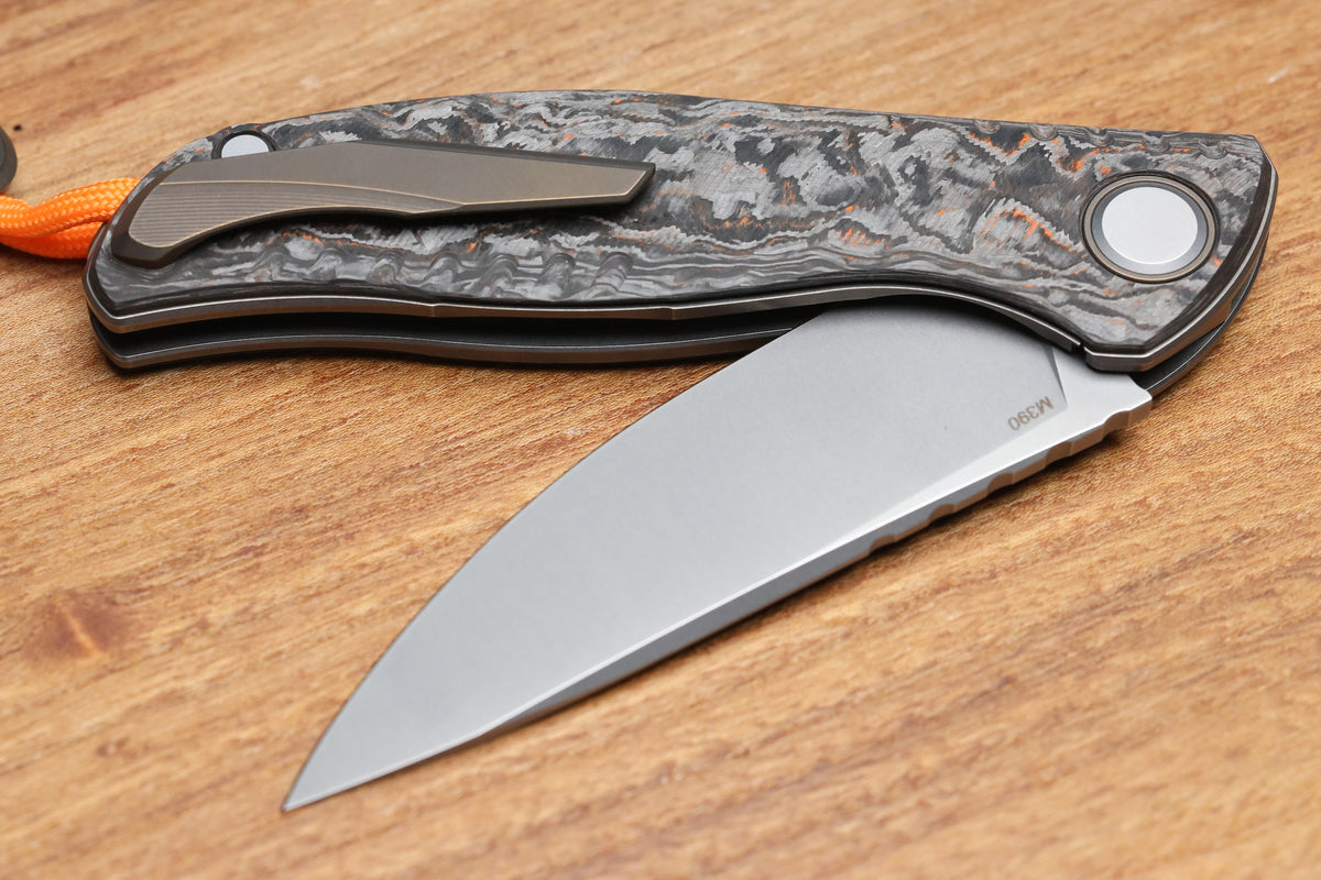 SHIROGOROV F3 - HALLOWEEN SPECIAL EDITION - M390 BLADE - HALLOWEEN TECHNOCARBO HANDLE - MRBS