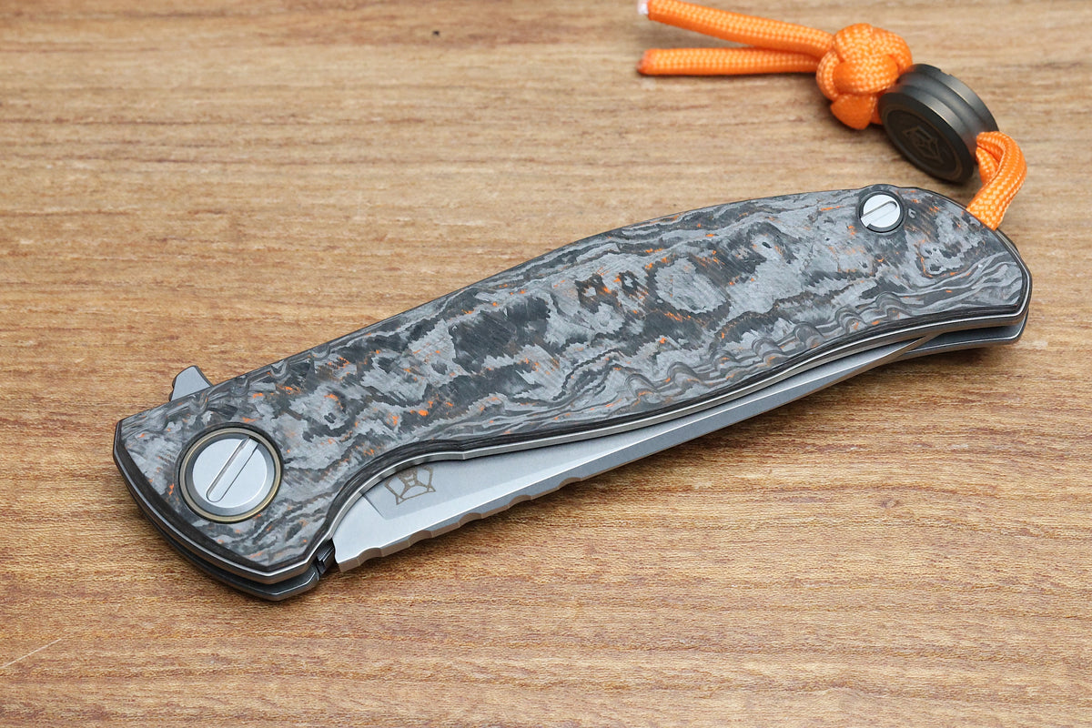 SHIROGOROV F3 - HALLOWEEN SPECIAL EDITION - M390 BLADE - HALLOWEEN TECHNOCARBO HANDLE - MRBS