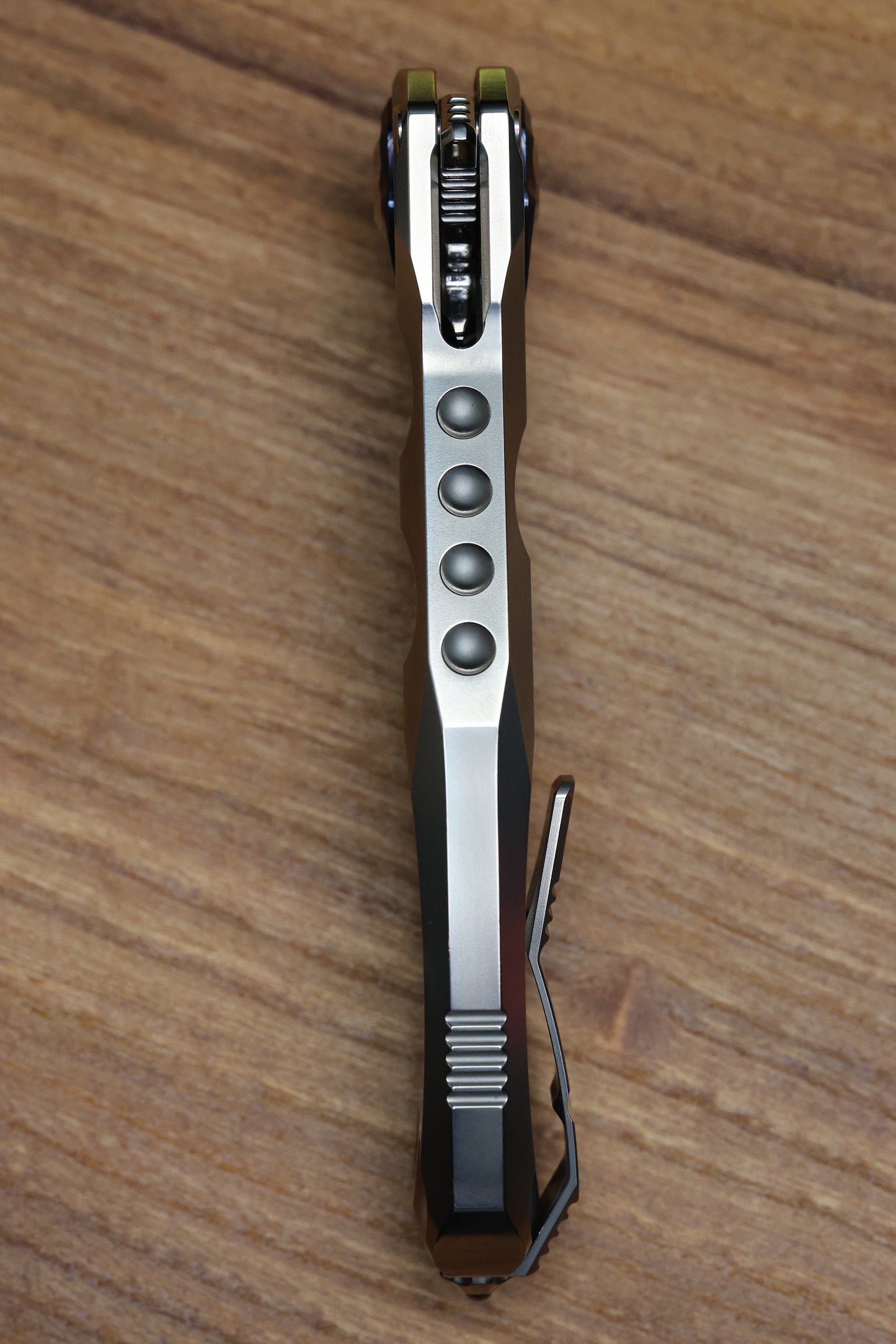 CUSTOM KNIFE FACTORY & ANTHONY MARFIONE COLLABORATION RATAX W/ POLISHED TITANIUM INTEGRAL HANDLE & MIRROR POLISHED M398