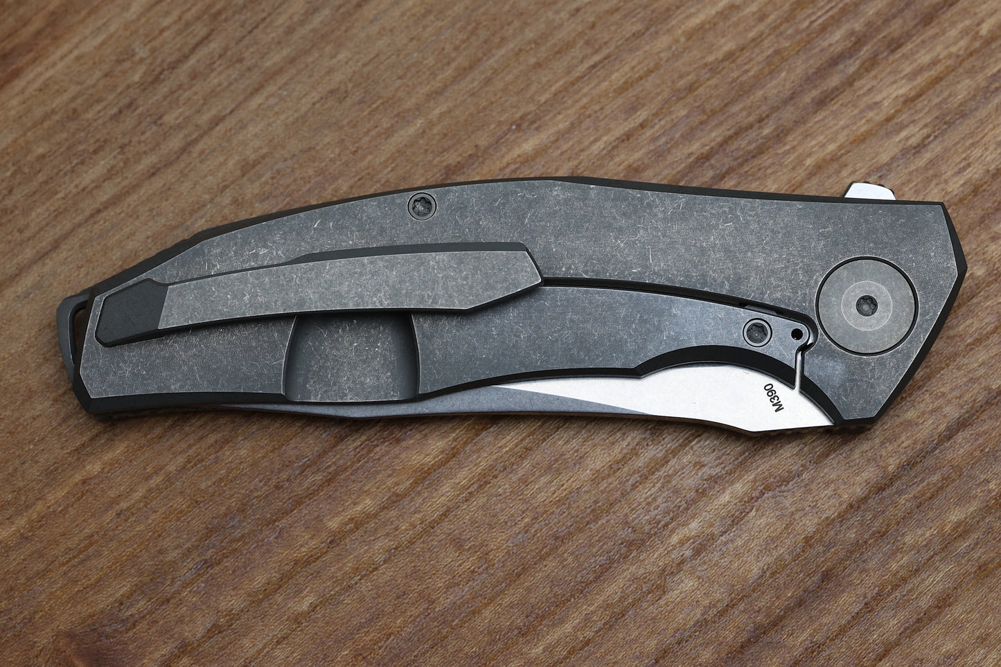 RECONNAISSANCE ADZIN FLIPPER – STONEWASH M390 BLADE – GREEN MICARTA-TITANIUM HANDLE