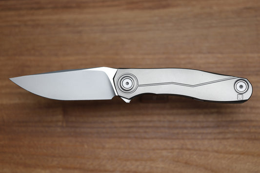 ULDANOV CUSTOM KNIVES R2 W/ MILLED TITANIUM HANDLES & MAGNACUT BLADE