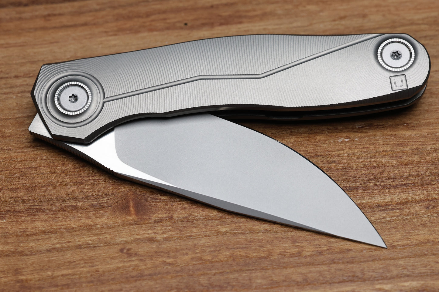ULDANOV CUSTOM KNIVES R2 W/ MILLED TITANIUM HANDLES & MAGNACUT BLADE