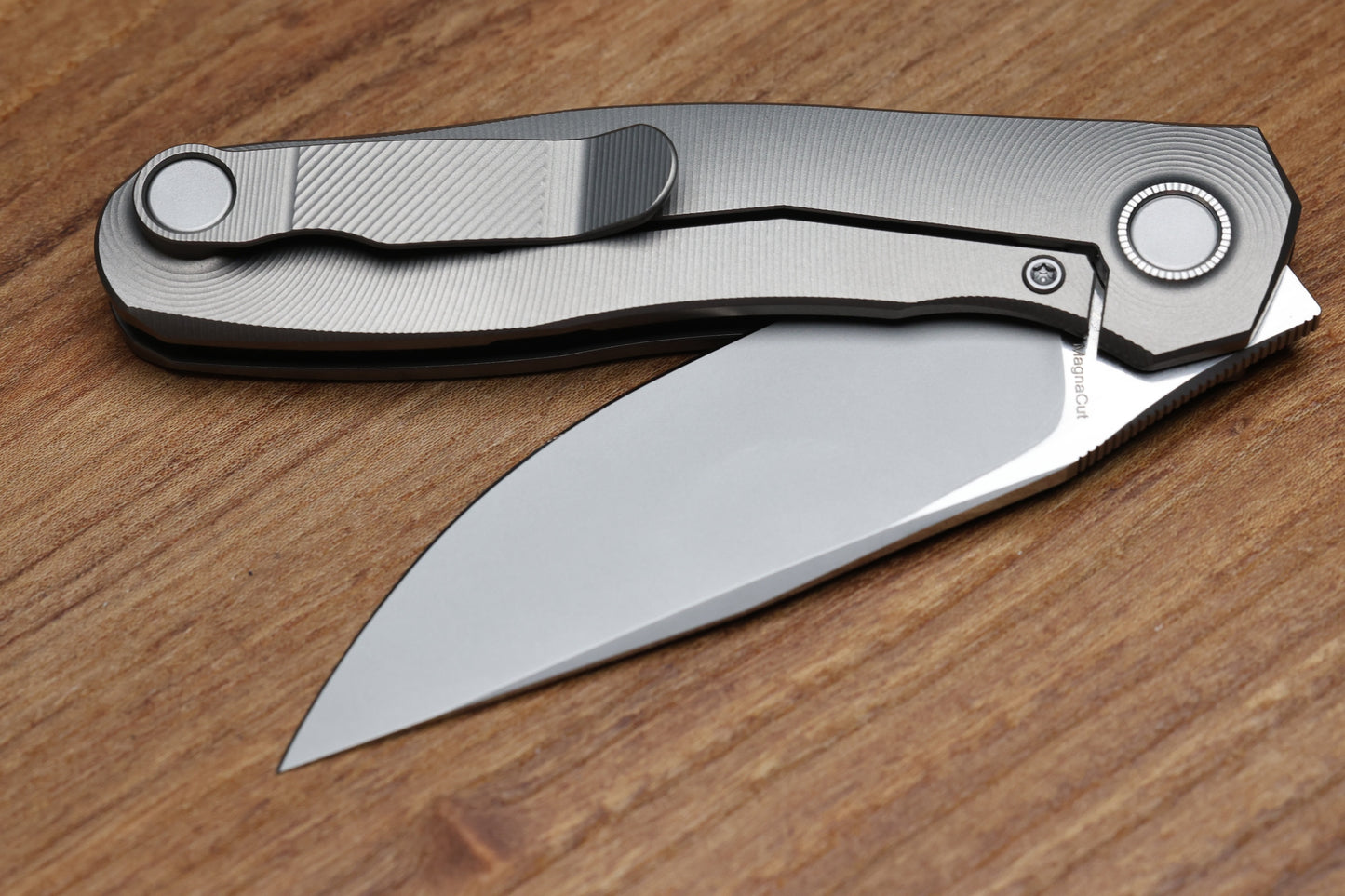 ULDANOV CUSTOM KNIVES R2 W/ MILLED TITANIUM HANDLES & MAGNACUT BLADE