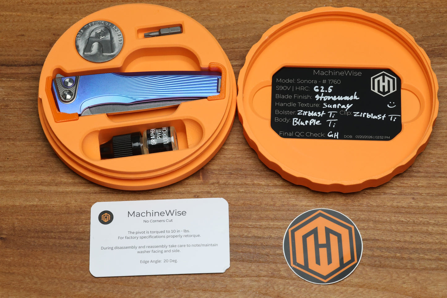 MACHINEWISE SONORA #1760 INTEGRAL S90V BLADE