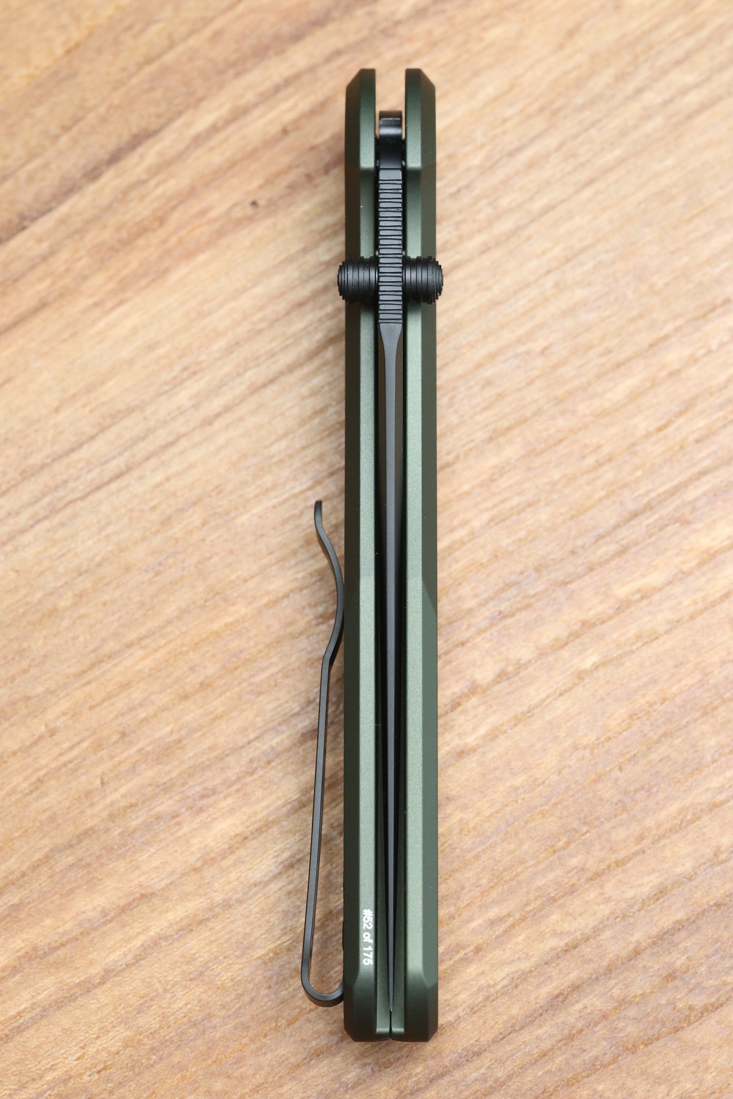 PRO-TECH AVALON PEACE NEIGHBOR W/ GREEN KNURLED ALUMINUM HANDLE & DLC MAGNACUT BLADE SHOW TEXAS LIMITED