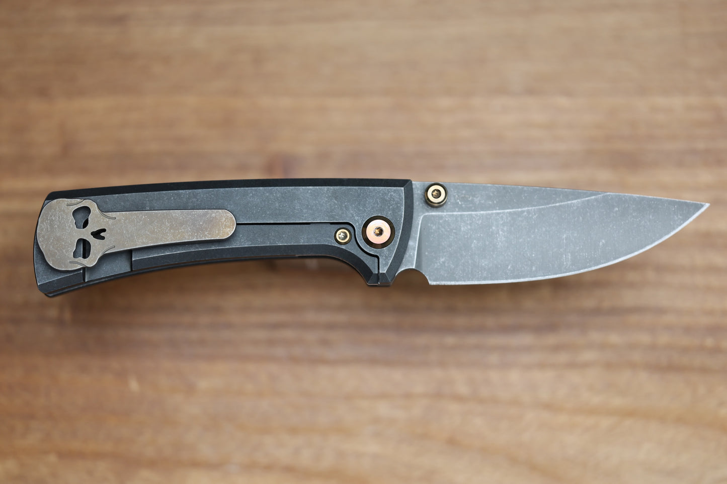 CHAVES KNIVES RCK9 CRUSADER TITANIUM 3.25" DROP POINT BATTLE FINISH
