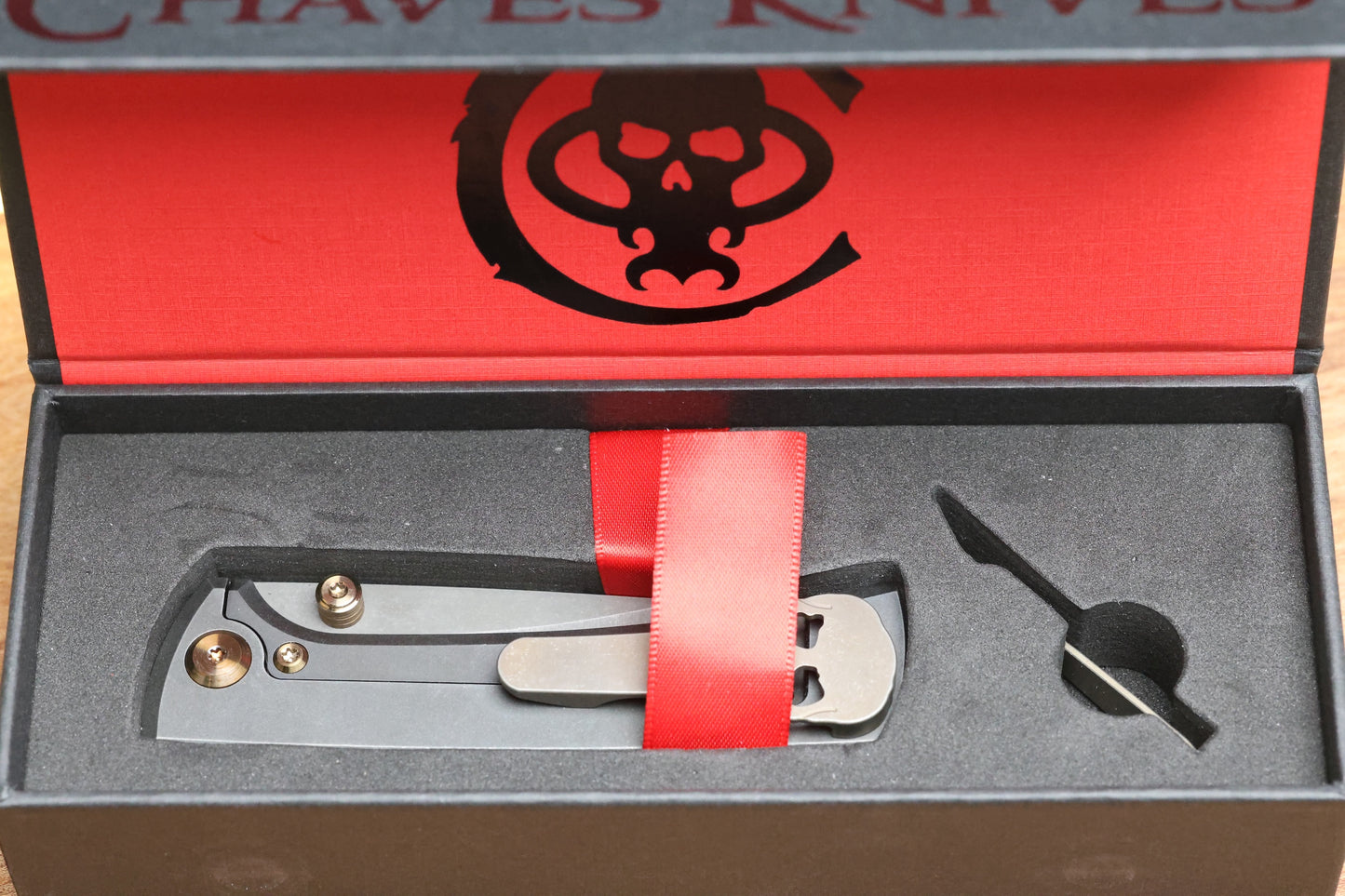 CHAVES KNIVES RCK9 CRUSADER TITANIUM 3.25" DROP POINT BATTLE FINISH