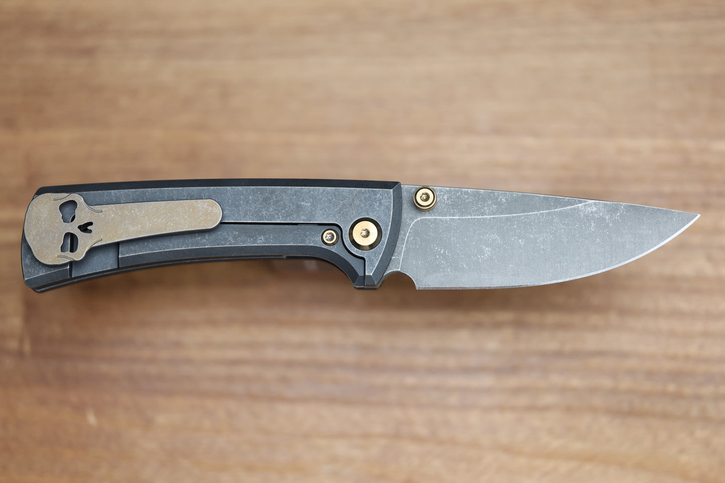 CHAVES KNIVES RCK9 BLACK DRAGON SCALE TITANIUM 3.25" DROP POINT BATTLE FINISH
