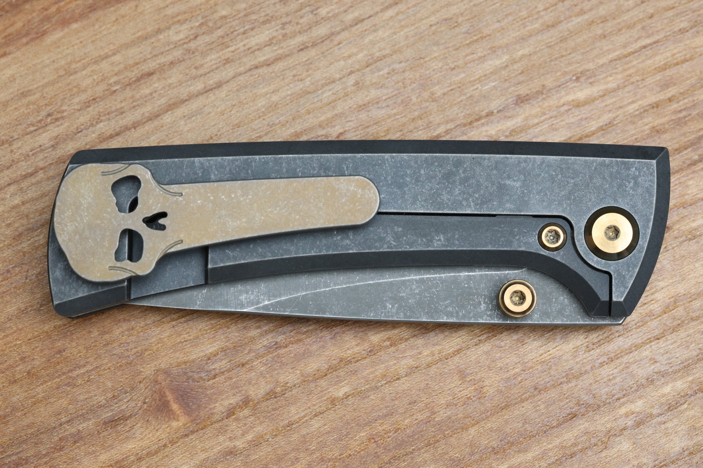 CHAVES KNIVES RCK9 BLACK DRAGON SCALE TITANIUM 3.25" DROP POINT BATTLE FINISH