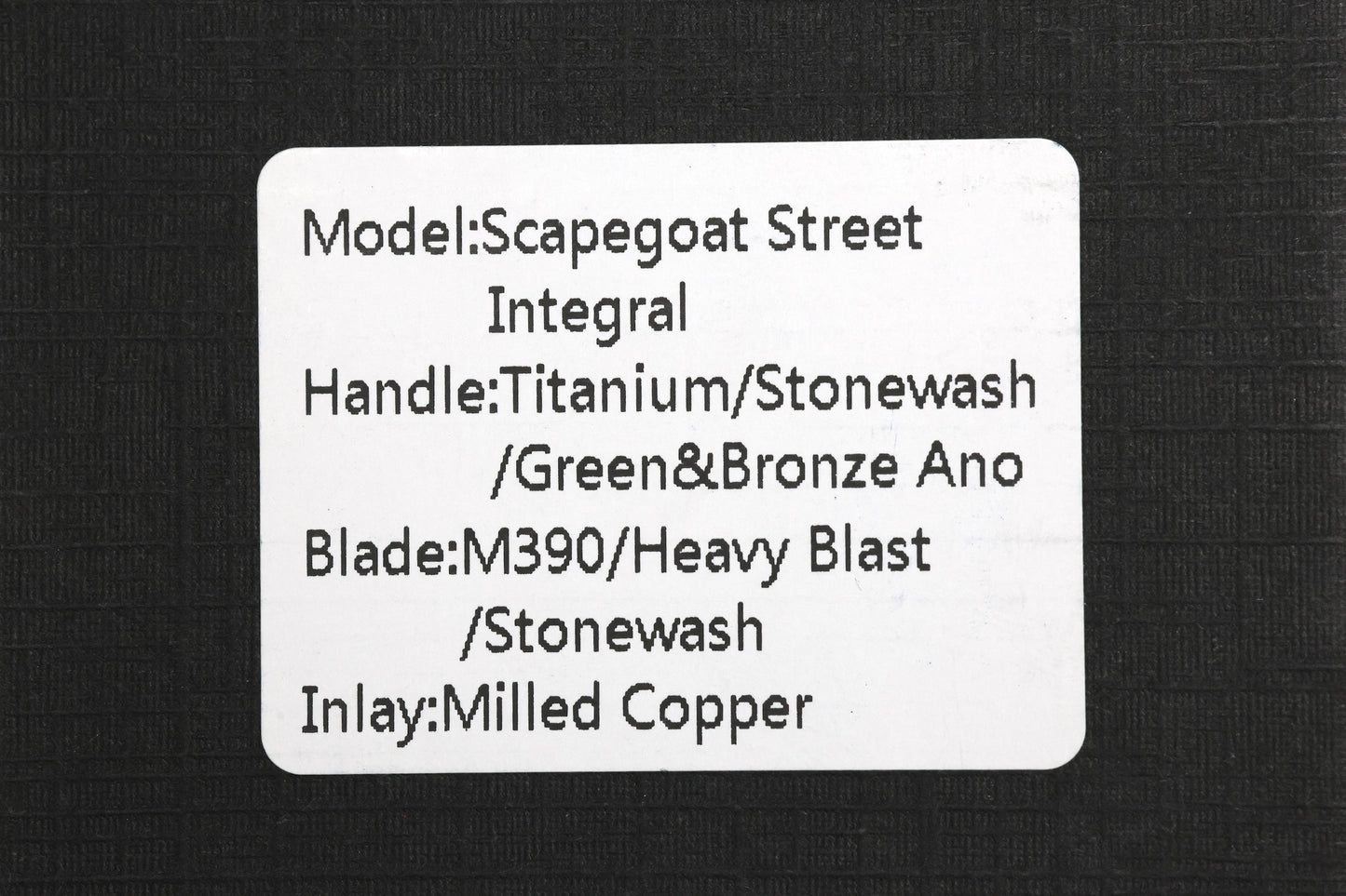 CHAVES SCAPEGOAT STREET INTEGRAL CORUNDUM MAGNETIC