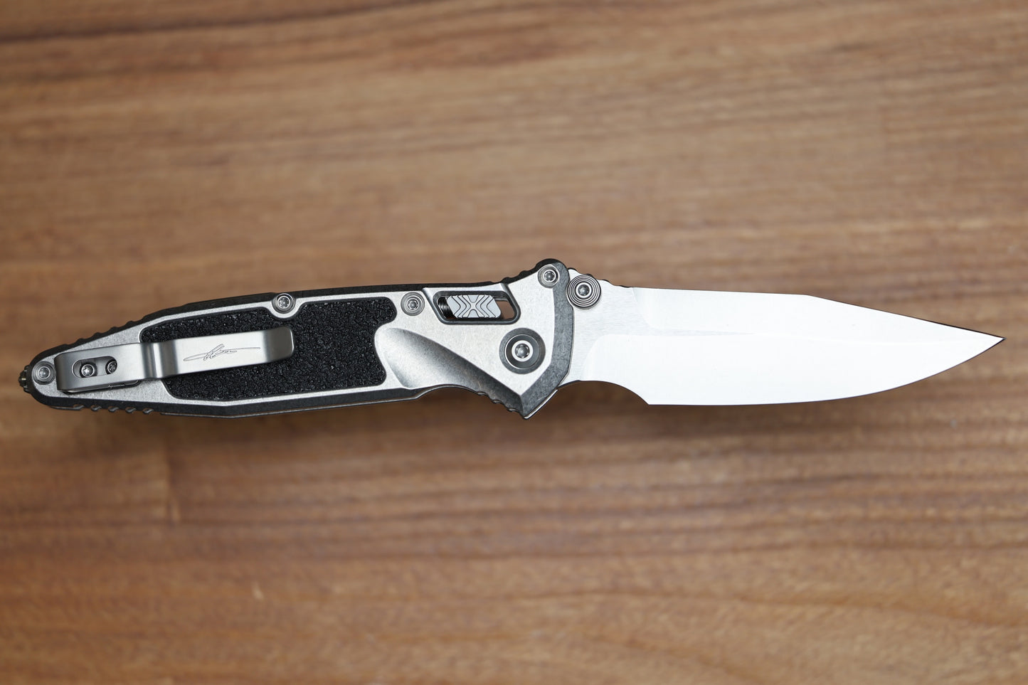 MICROTECH MARFIONE SELECT SOCOM RAM-LOK SPEAR POINT STONEWASH TITANIUM TEXTURED INLAY W/ BRONZE TI ACCENT 160RL-10SMS2