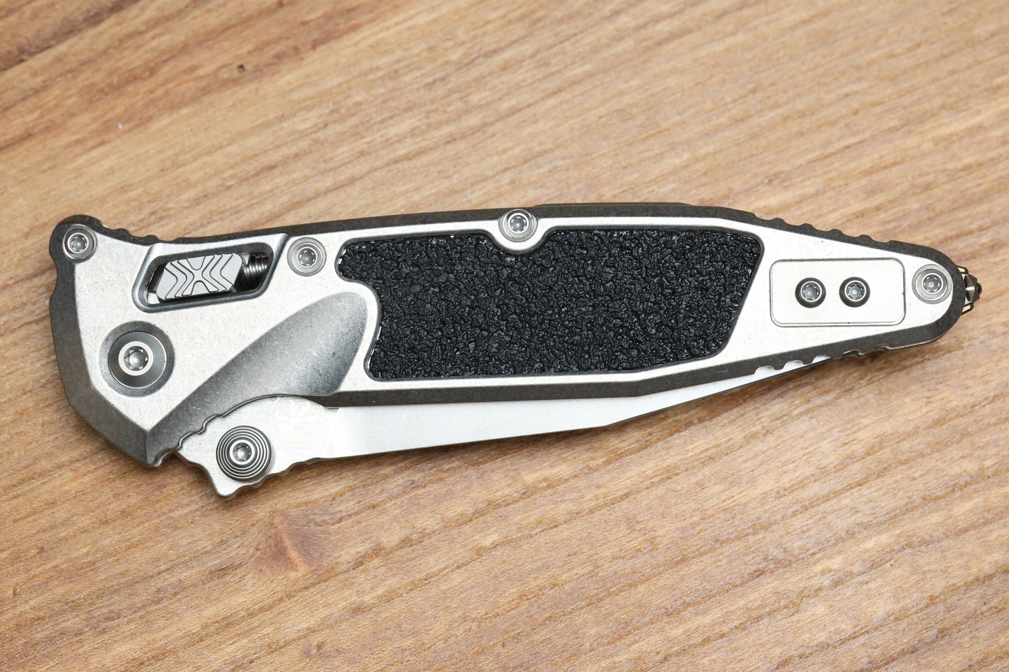 MICROTECH MARFIONE SELECT SOCOM RAM-LOK SPEAR POINT STONEWASH TITANIUM TEXTURED INLAY W/ BRONZE TI ACCENT 160RL-10SMS2