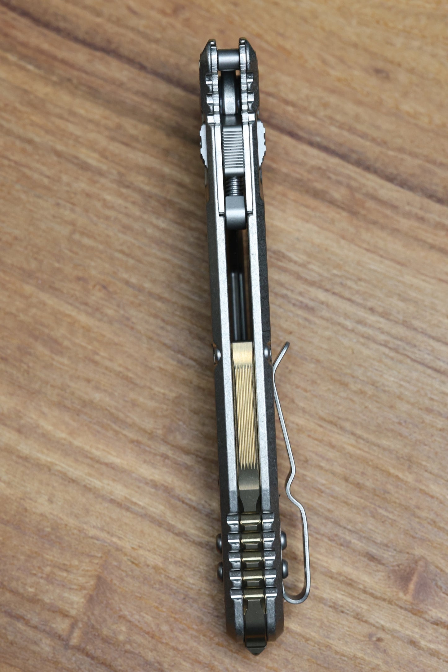 MICROTECH MARFIONE SELECT SOCOM RAM-LOK SPEAR POINT STONEWASH TITANIUM TEXTURED INLAY W/ BRONZE TI ACCENT 160RL-10SMS2