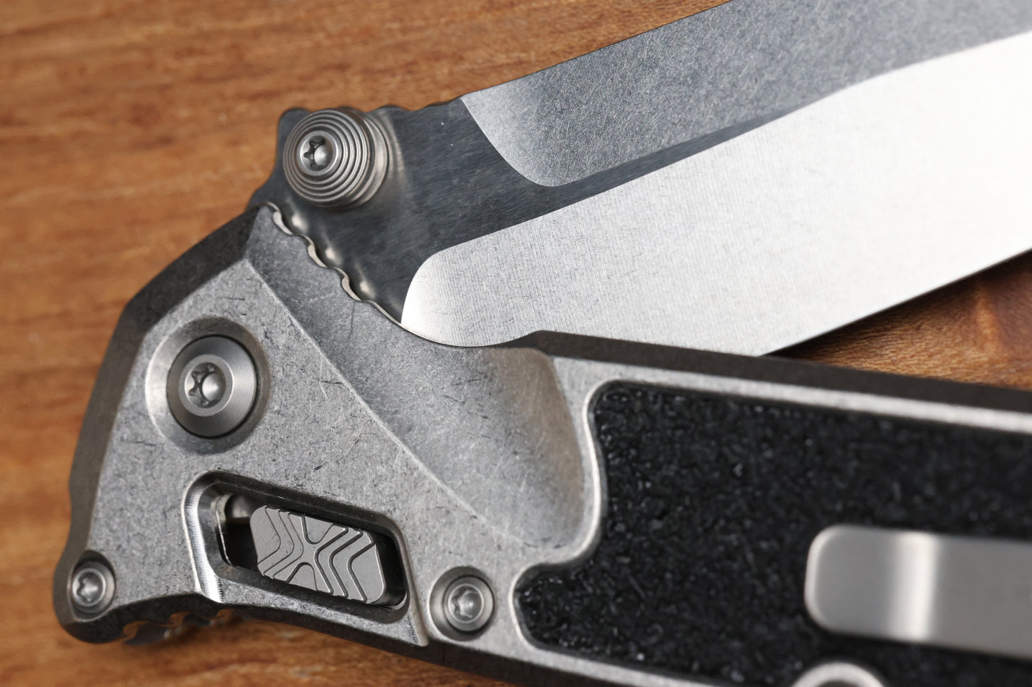 MICROTECH MARFIONE SELECT SOCOM RAM-LOK SPEAR POINT STONEWASH TITANIUM TEXTURED INLAY W/ BRONZE TI ACCENT 160RL-10SMS2