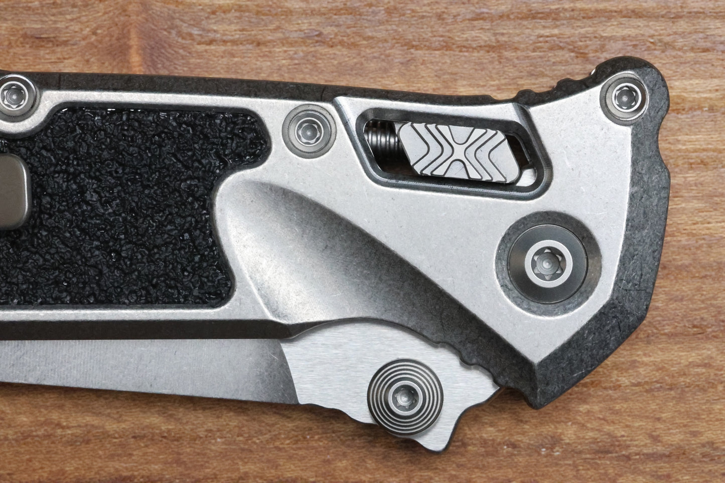 MICROTECH MARFIONE SELECT SOCOM RAM-LOK SPEAR POINT STONEWASH TITANIUM TEXTURED INLAY W/ BRONZE TI ACCENT 160RL-10SMS2