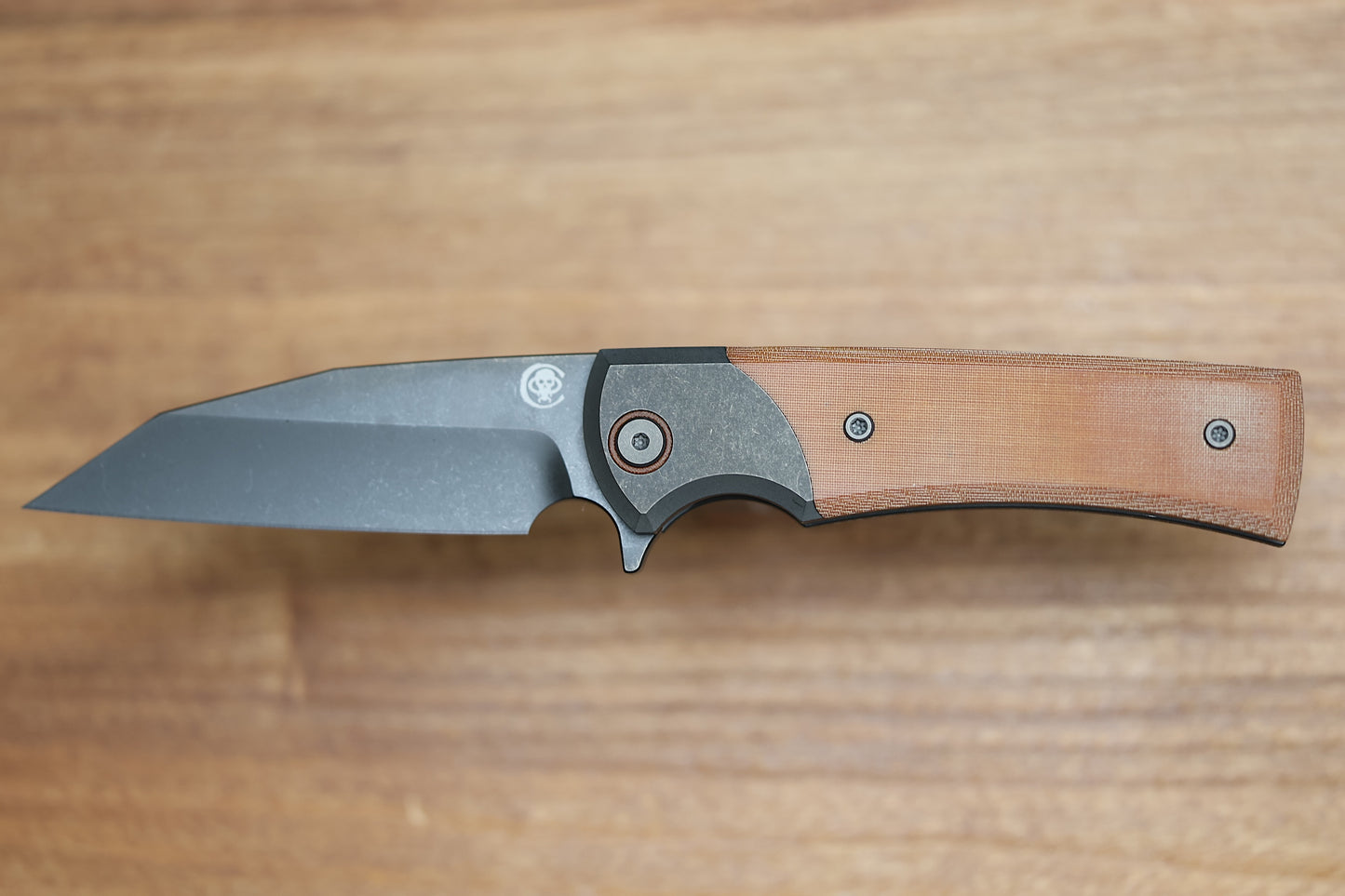 CHAVES KNIVES SANGRE STREET INTEGRAL NATURAL LINEN PVD CPM 3V WHARNCLIFFE BLADE