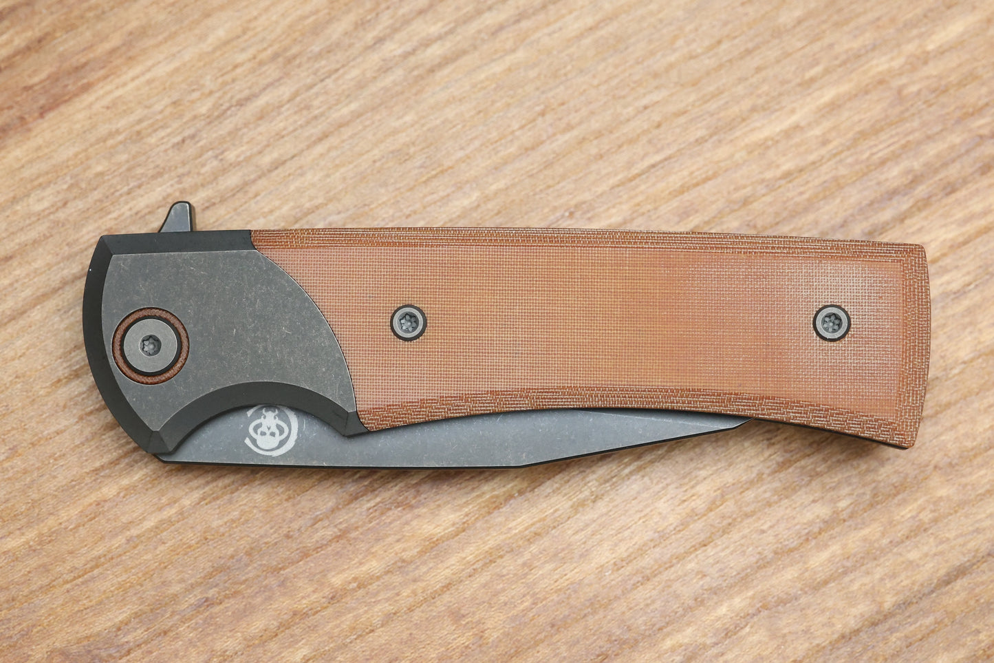 CHAVES KNIVES SANGRE STREET INTEGRAL NATURAL LINEN PVD CPM 3V WHARNCLIFFE BLADE