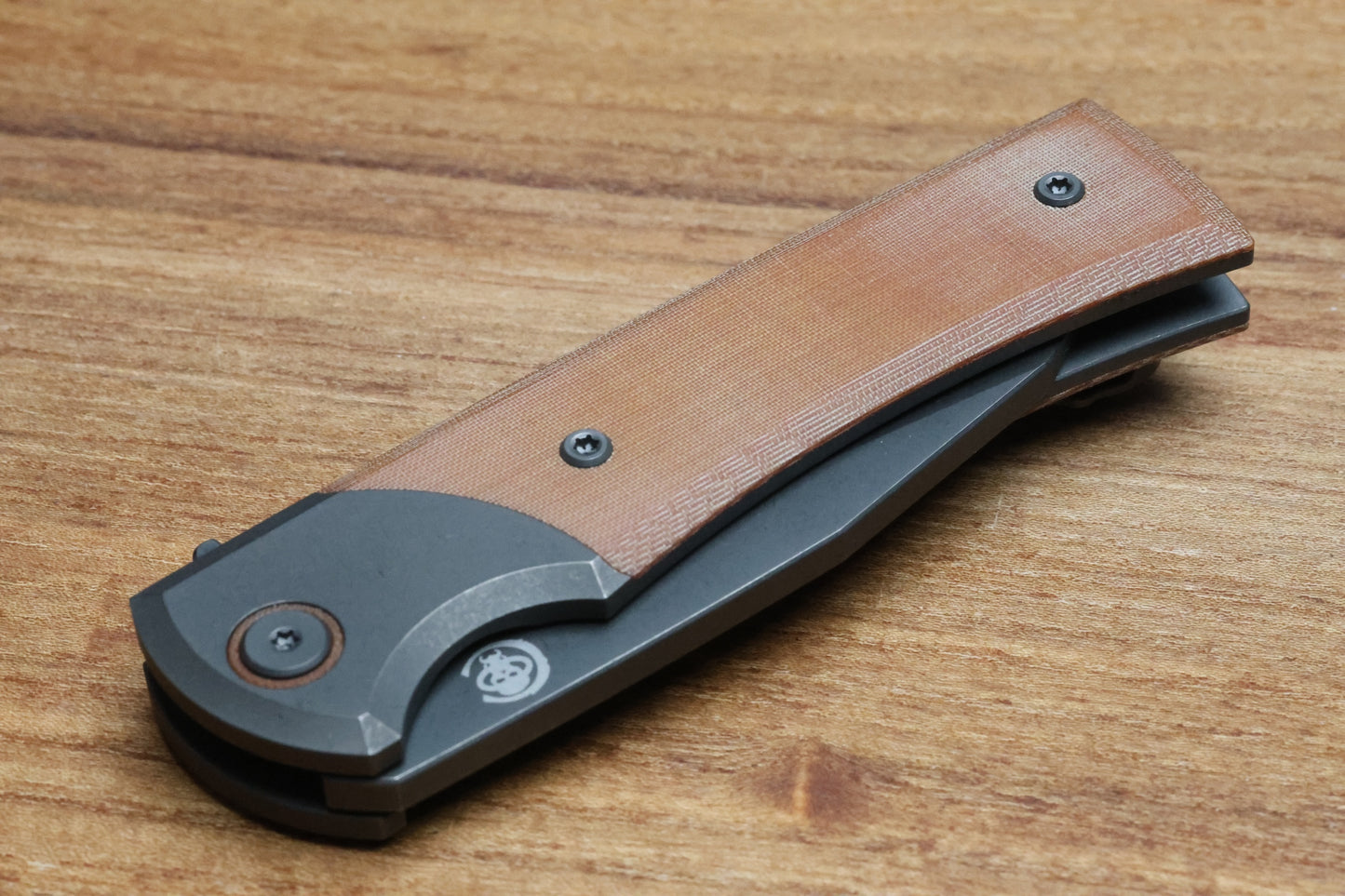 CHAVES KNIVES SANGRE STREET INTEGRAL NATURAL LINEN PVD CPM 3V WHARNCLIFFE BLADE