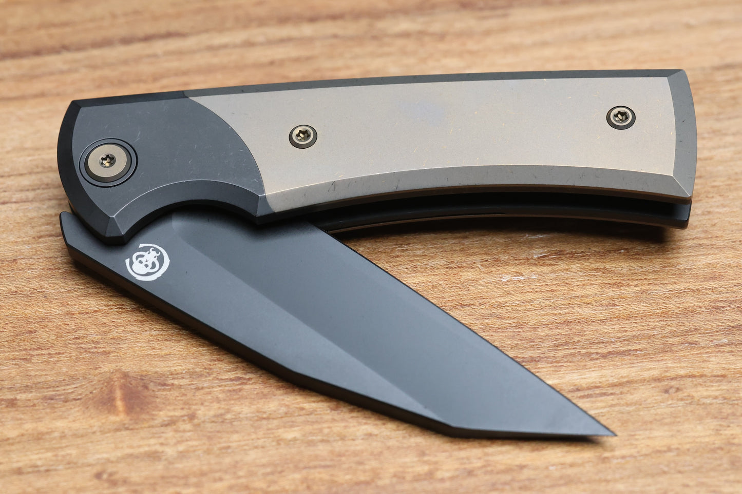CHAVES KNIVES SANGRE STREET INTEGRAL PVD BRONZE M390 WHARNCLIFFE BLADE