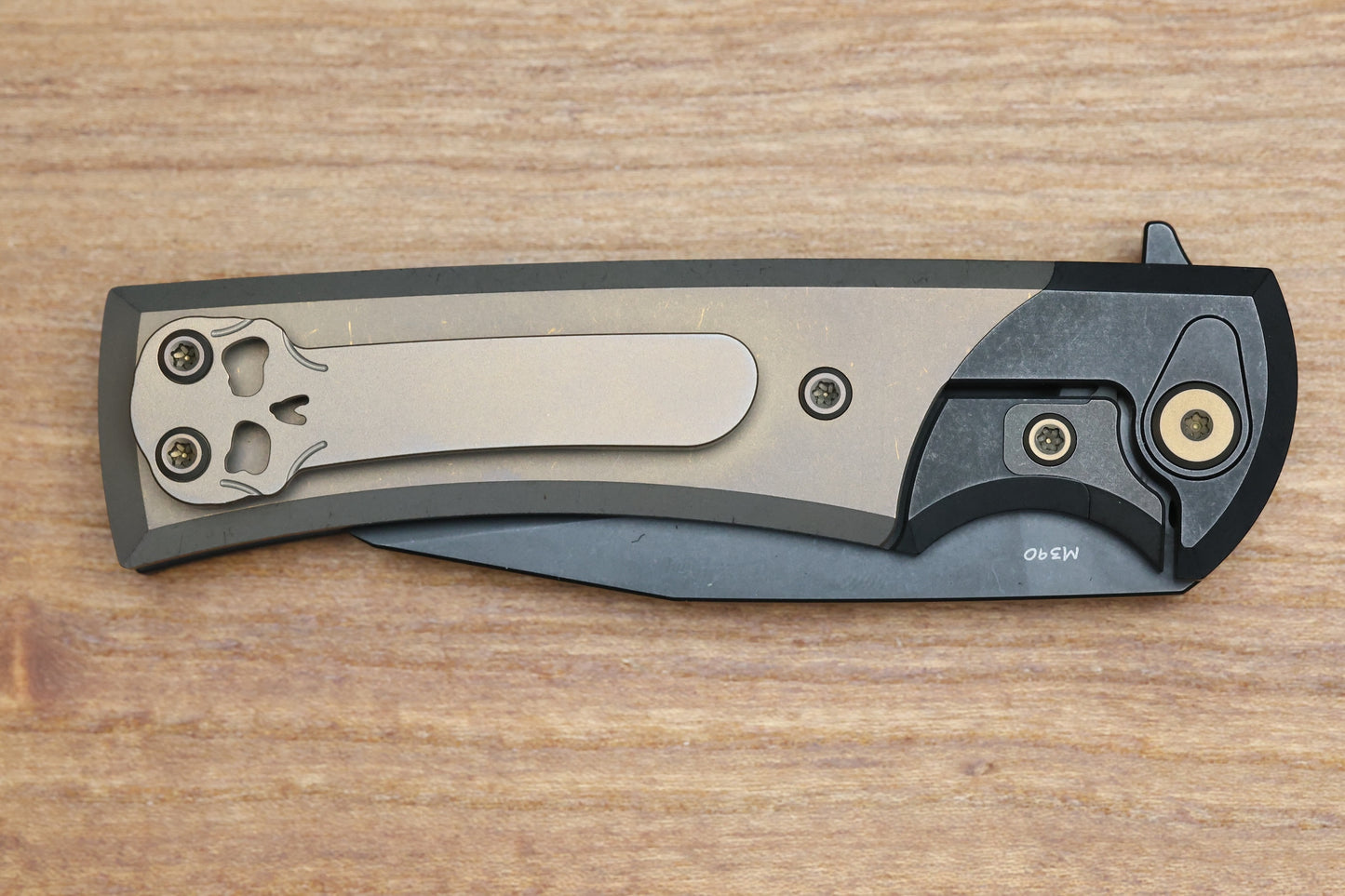 CHAVES KNIVES SANGRE STREET INTEGRAL PVD BRONZE M390 WHARNCLIFFE BLADE