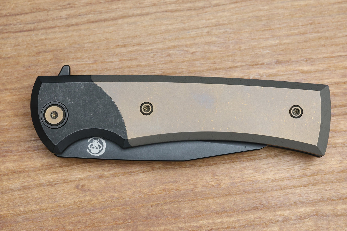 CHAVES KNIVES SANGRE STREET INTEGRAL PVD BRONZE M390 WHARNCLIFFE BLADE