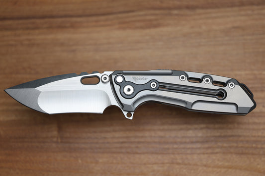 REATE T1000 V2 FLIPPER MILLED TITANIUM W/ ZIRCONIUM & RECURVE M390 (PREOWNED)