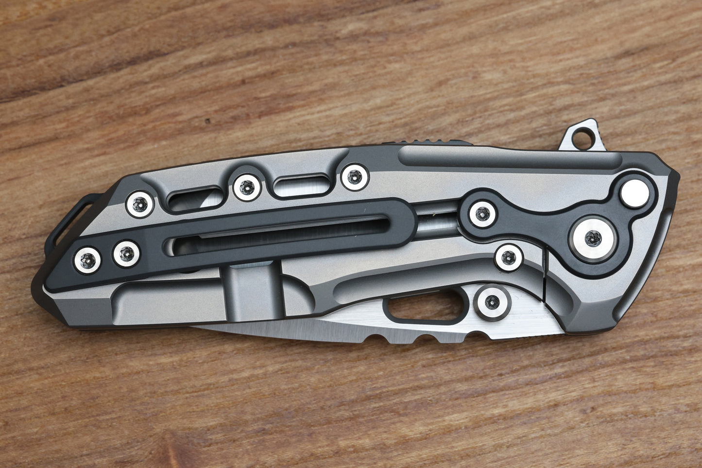 REATE T1000 V2 FLIPPER MILLED TITANIUM W/ ZIRCONIUM & RECURVE M390 (PREOWNED)