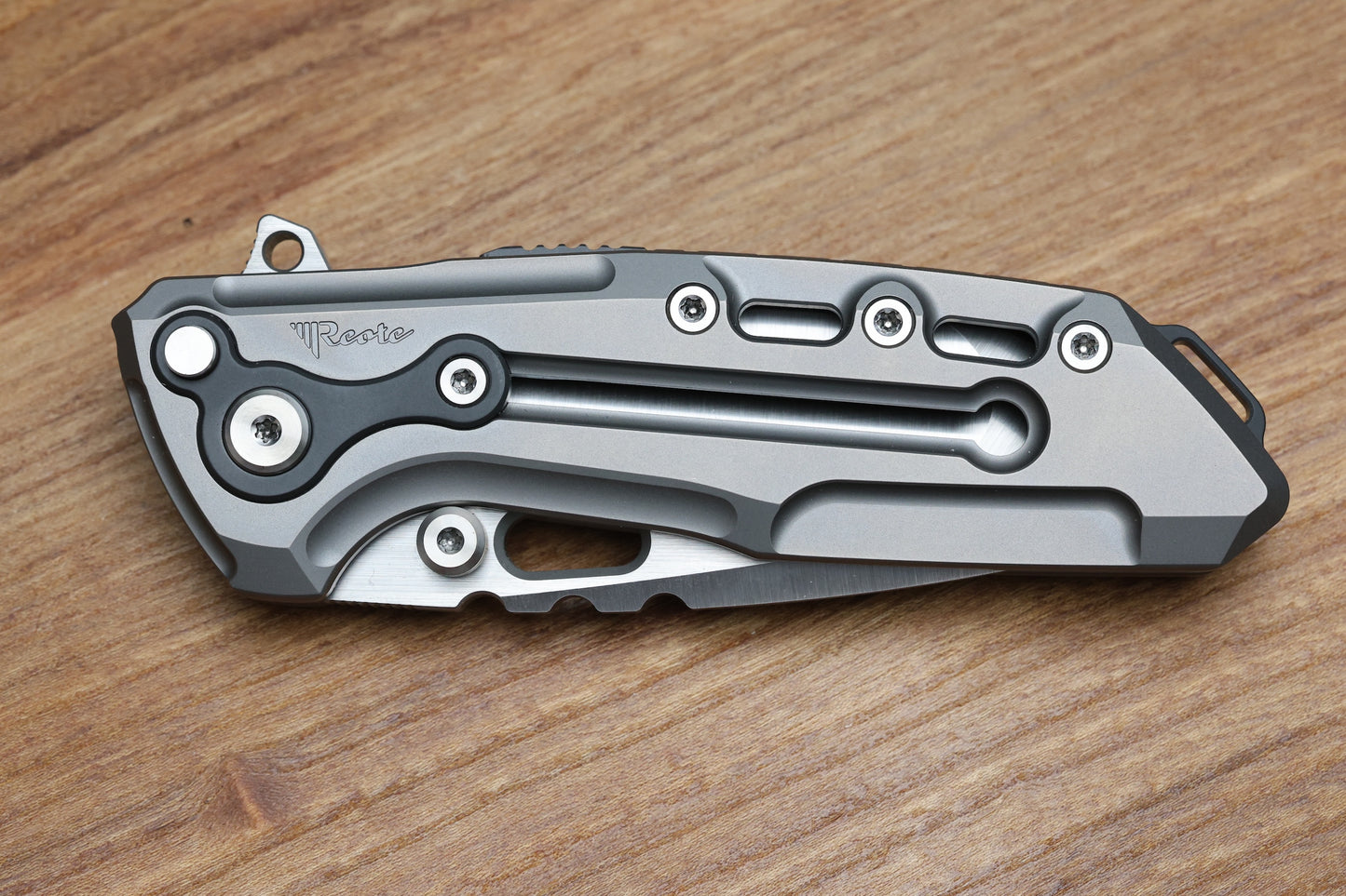 REATE T1000 V2 FLIPPER MILLED TITANIUM W/ ZIRCONIUM & RECURVE M390 (PREOWNED)