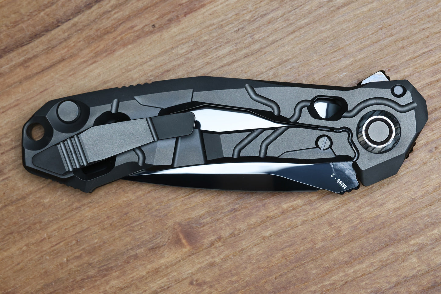 CUSTOM KNIFE FACTORY T25 DLC TITANIUM MIRROR POLISHED DLC M398 BLADE