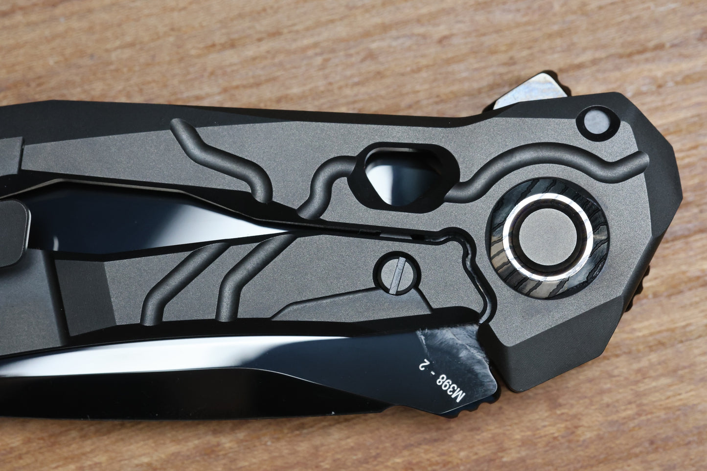 CUSTOM KNIFE FACTORY T25 DLC TITANIUM MIRROR POLISHED DLC M398 BLADE