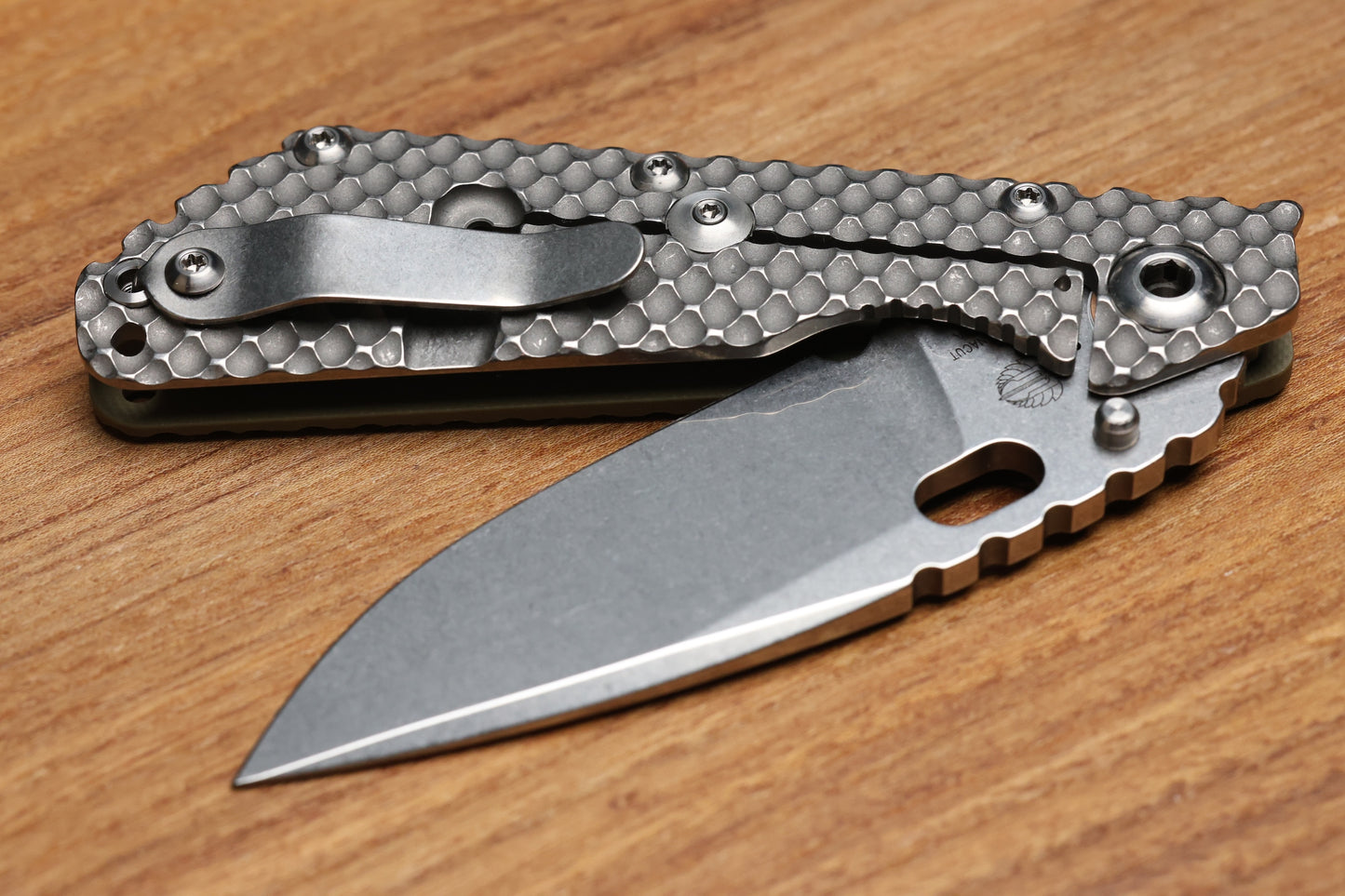 STRIDER KNIVES SMF DGG - TITANIUM/OD GREEN G10 HANDLE - DROP POINT MAGNACUT BLADE