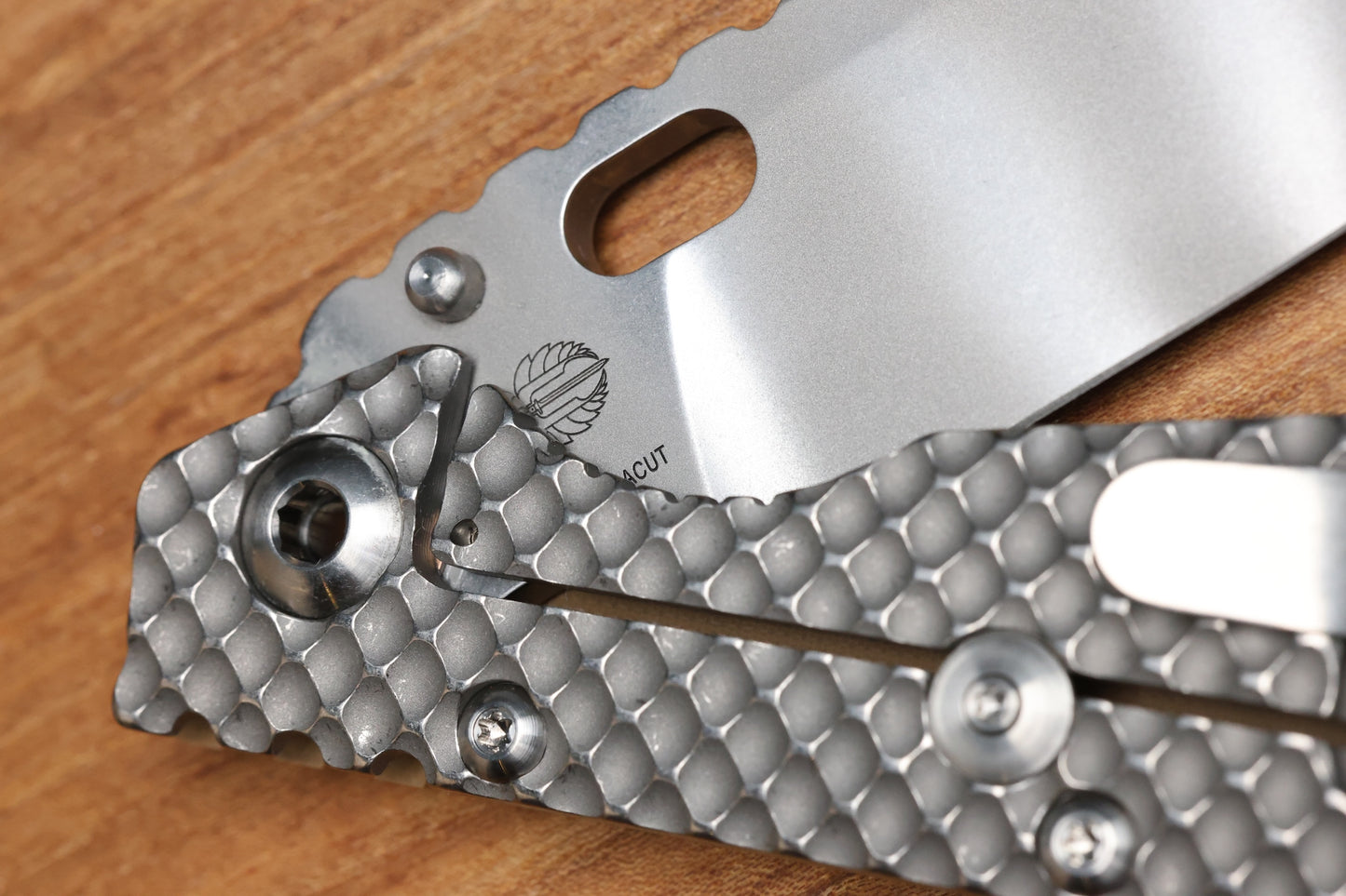 STRIDER KNIVES SMF DGG - TITANIUM/COYOTE TAN G10 HANDLE - DROP POINT MAGNACUT BLADE
