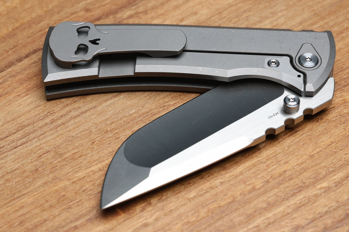 CHAVES INTEGRAL REDENCION 229 SW SMOOTH TITANIUM MAGNETIC INLAY BELT SATIN DROP POINT