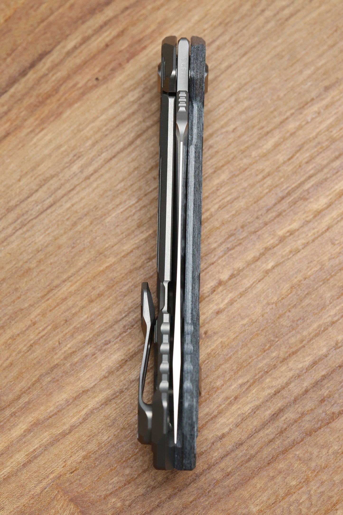 ALEXEY KONYGIN NEW GEN BARMAGLOT CUSTOM WHITE CARBOTI AND TITANIUM HANDLES M398 HAND SATIN BLADE (PREOWNED)