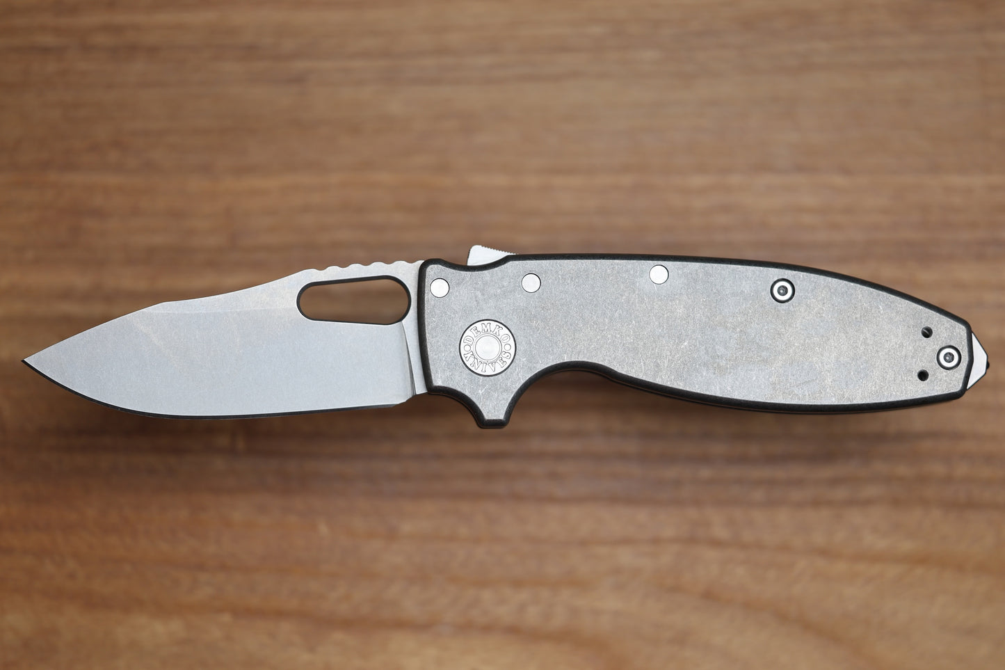 DEMKO KNIVES SHARK-A-TAC SMOOTH TITANIUM HANDLES W/ SOFT TOUCH BREAKER & MAGNACUT