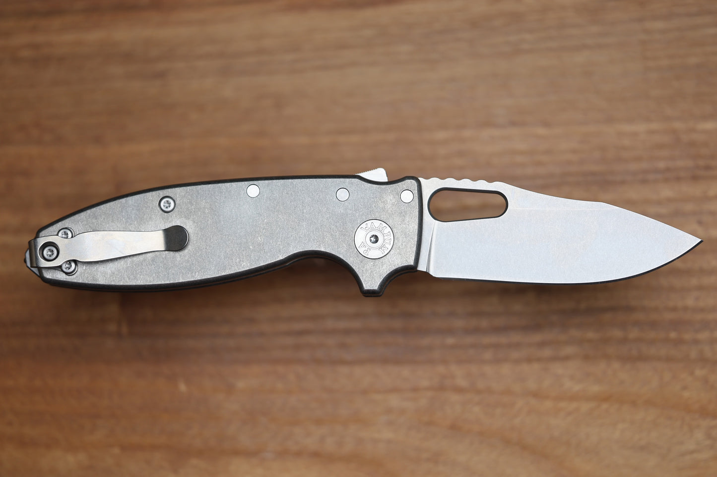 DEMKO KNIVES SHARK-A-TAC SMOOTH TITANIUM HANDLES W/ SOFT TOUCH BREAKER & MAGNACUT