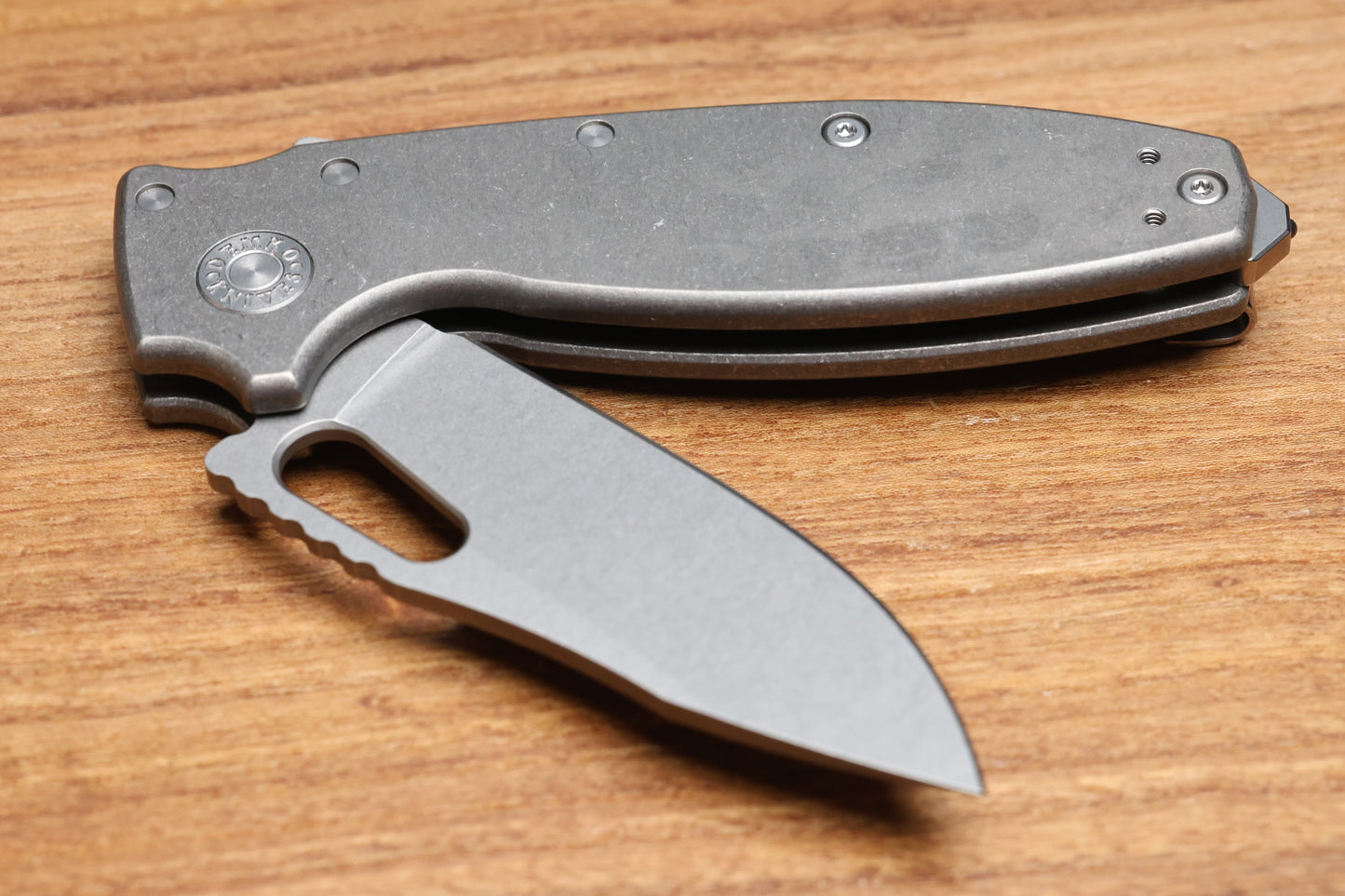 DEMKO KNIVES SHARK-A-TAC SMOOTH TITANIUM HANDLES W/ SOFT TOUCH BREAKER & MAGNACUT