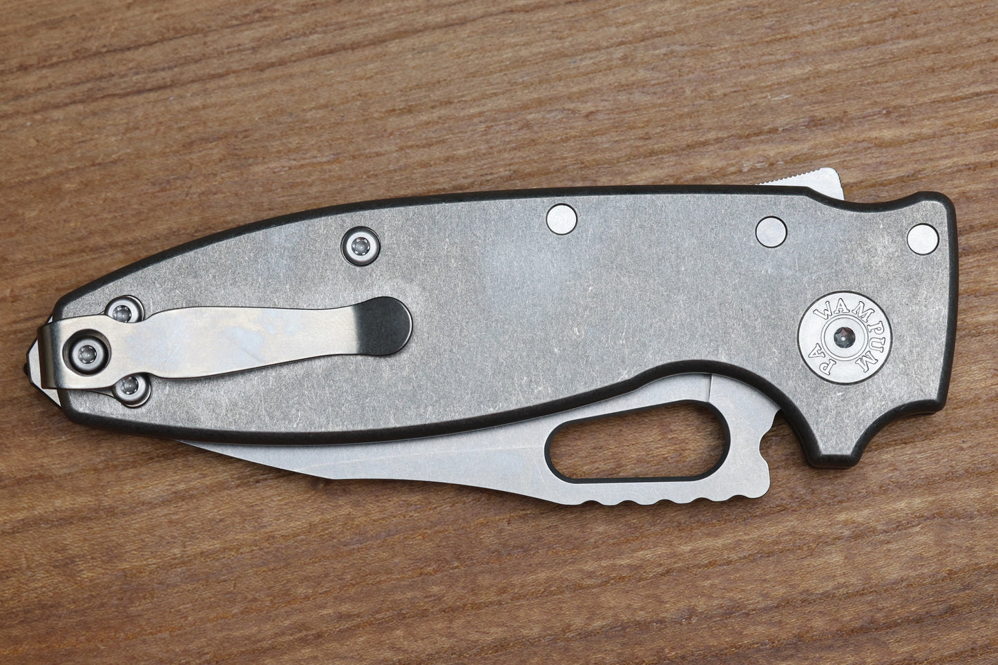 DEMKO KNIVES SHARK-A-TAC SMOOTH TITANIUM HANDLES W/ SOFT TOUCH BREAKER & MAGNACUT