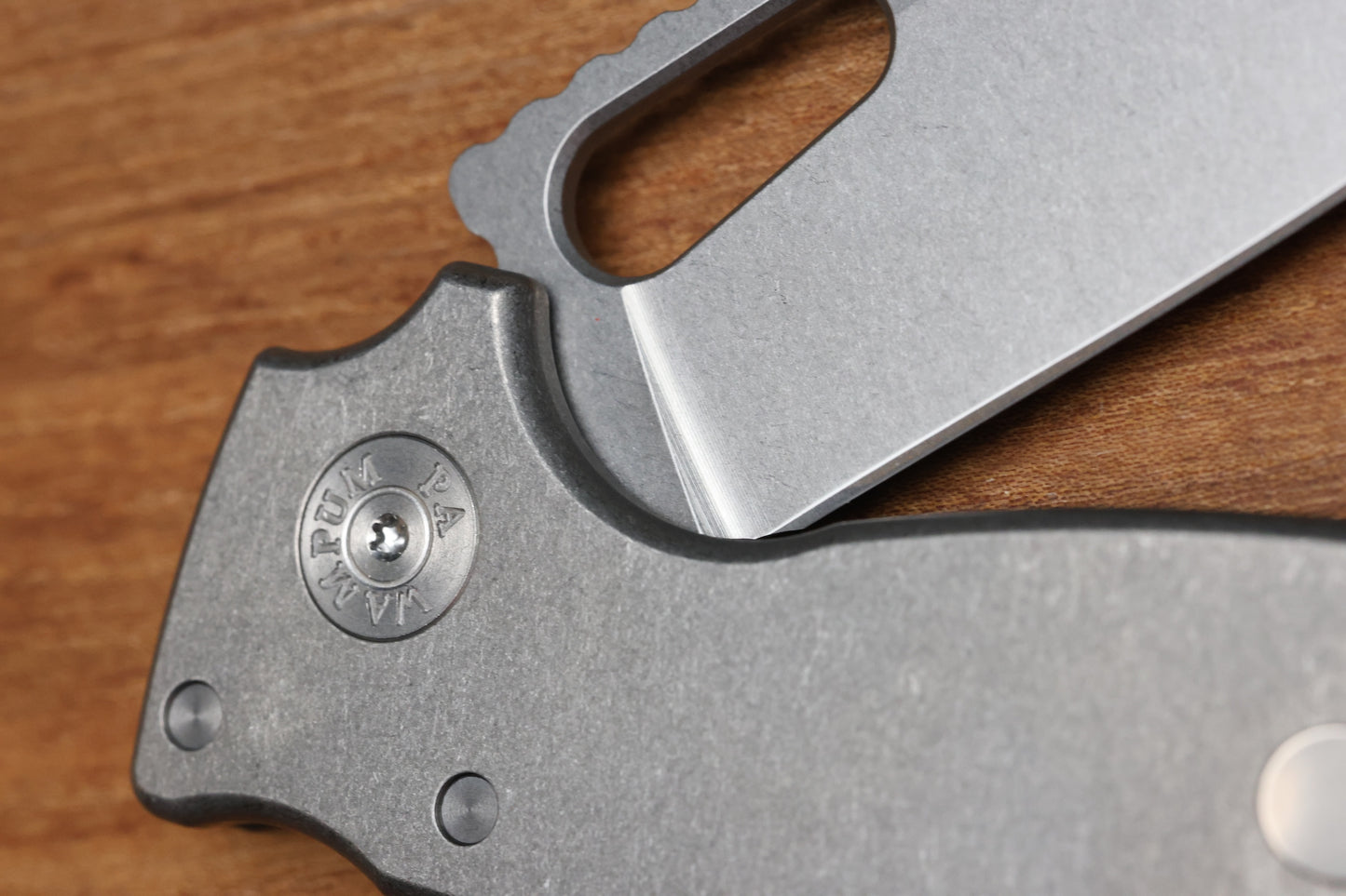 DEMKO KNIVES SHARK-A-TAC SMOOTH TITANIUM HANDLES W/ SOFT TOUCH BREAKER & MAGNACUT