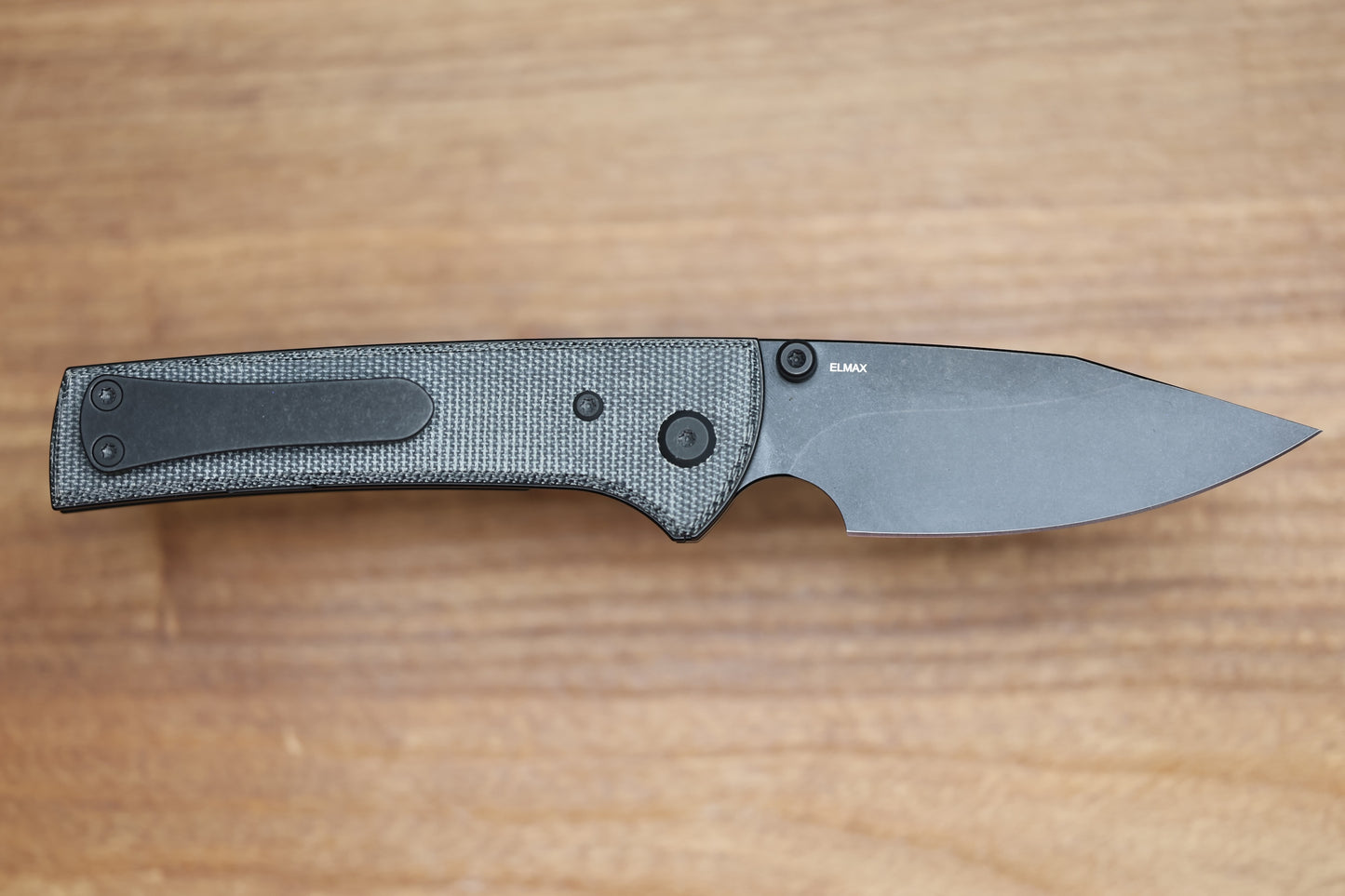 CHAVES KNIVES SCAPEGOAT STREET W/ BLACK MICARTA & BLACK SPEAR POINT ELMAX - BLUE LABEL