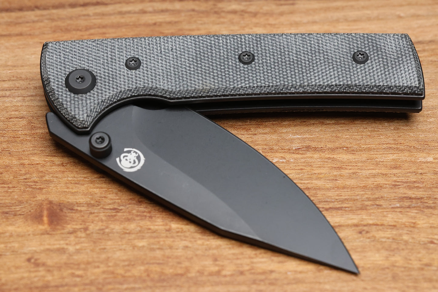 CHAVES KNIVES SCAPEGOAT STREET W/ BLACK MICARTA & BLACK SPEAR POINT ELMAX - BLUE LABEL