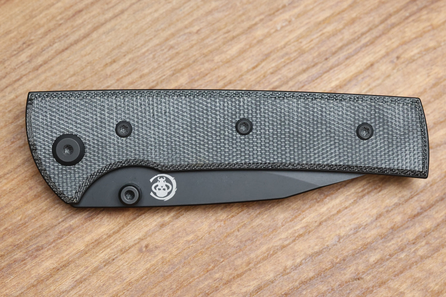 CHAVES KNIVES SCAPEGOAT STREET W/ BLACK MICARTA & BLACK SPEAR POINT ELMAX - BLUE LABEL
