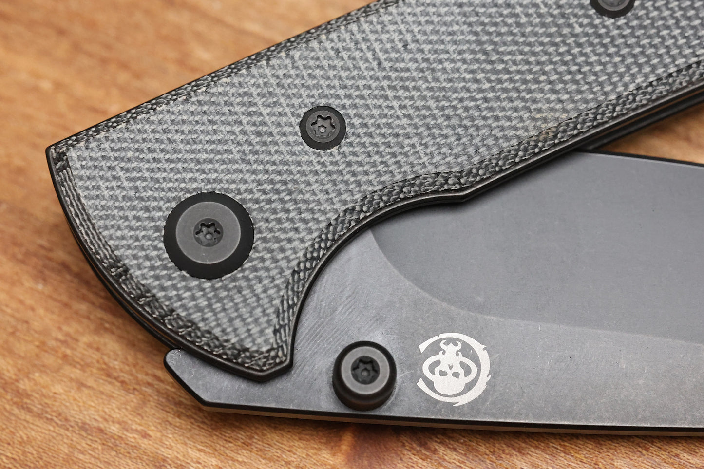 CHAVES KNIVES SCAPEGOAT STREET W/ BLACK MICARTA & BLACK SPEAR POINT ELMAX - BLUE LABEL
