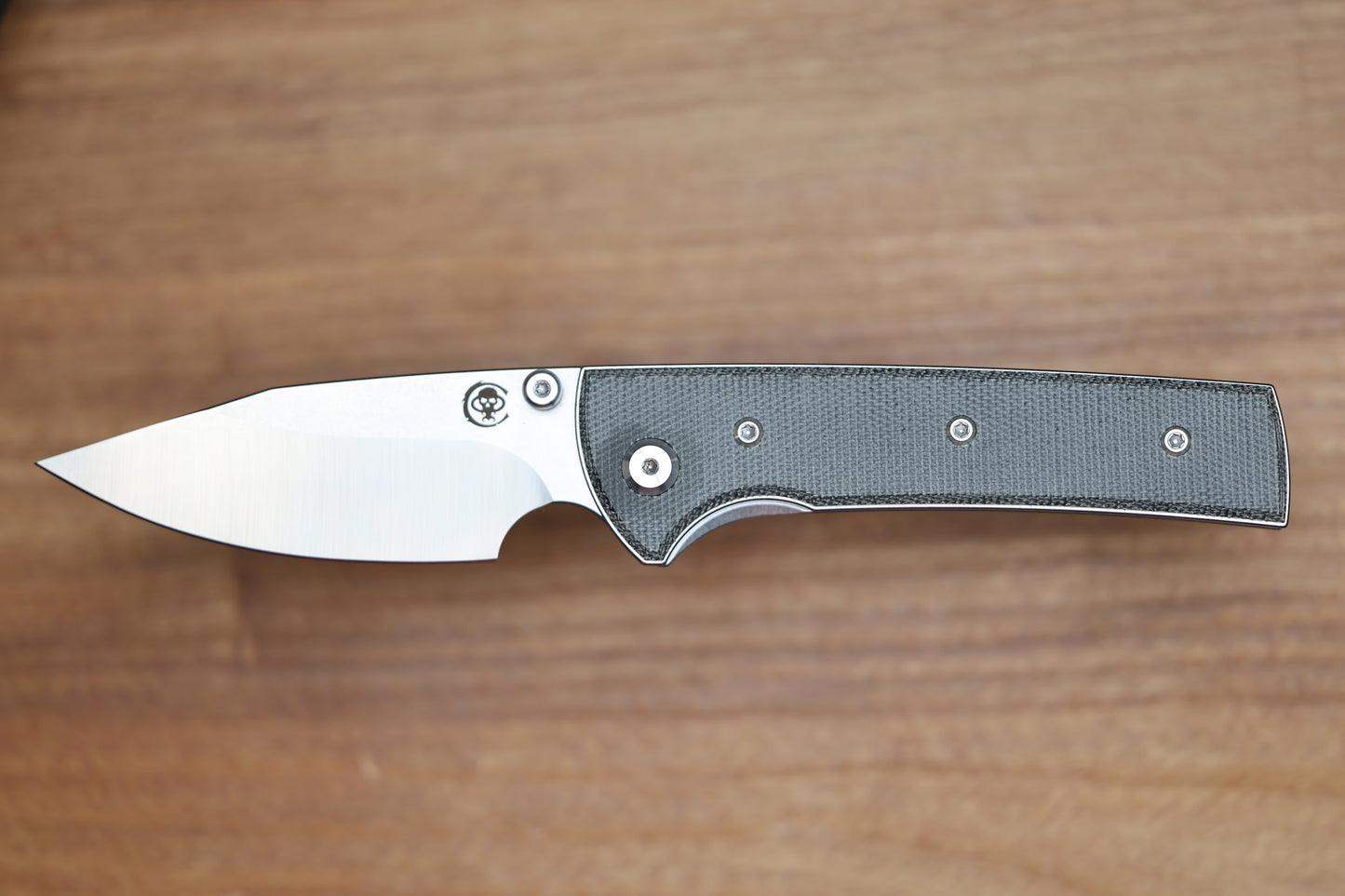 CHAVES KNIVES SCAPEGOAT STREET W/ BLACK MICARTA & SPEAR POINT ELMAX - BLUE LABEL