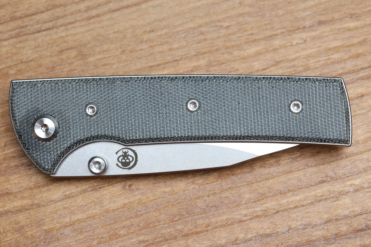 CHAVES KNIVES SCAPEGOAT STREET W/ BLACK MICARTA & SPEAR POINT ELMAX - BLUE LABEL