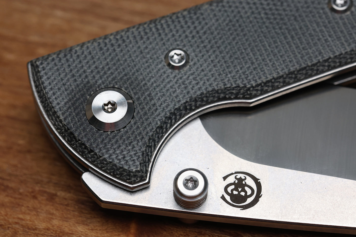 CHAVES KNIVES SCAPEGOAT STREET W/ BLACK MICARTA & SPEAR POINT ELMAX - BLUE LABEL