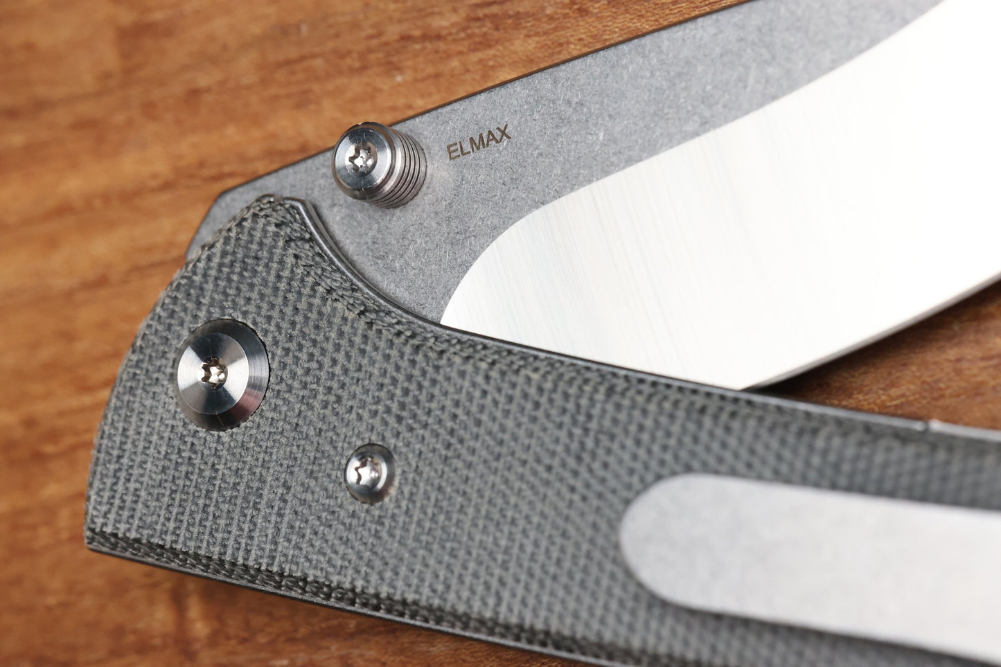 CHAVES KNIVES SCAPEGOAT STREET W/ BLACK MICARTA & SPEAR POINT ELMAX - BLUE LABEL
